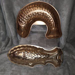 2 Vintage Nautical Fish - Copper Molds